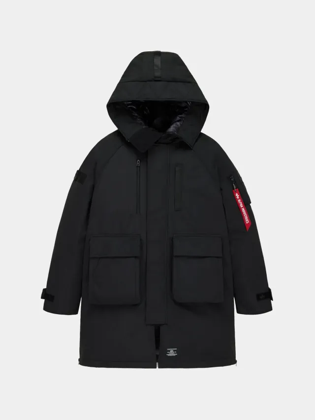 Alpha Industries Sergeant Long palton negru puf