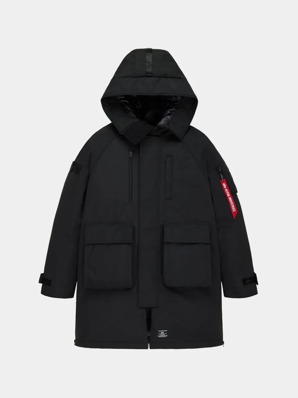 Alpha Industries Sergeant Long palton negru puf