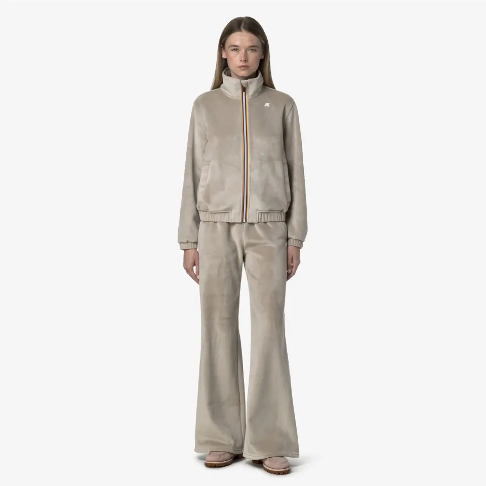 K-Way Jenny Velour Polar pantaloni dama bej caldurosi