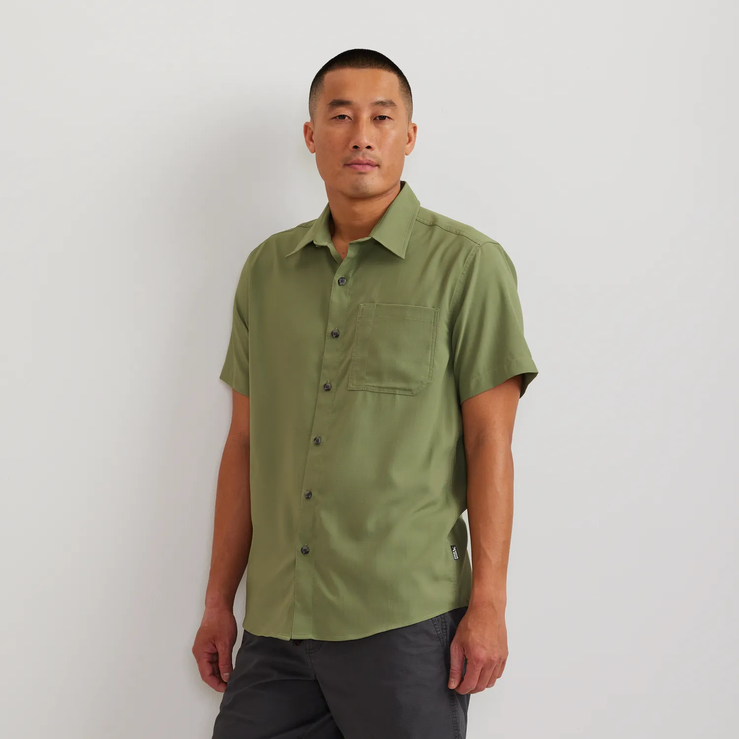 Eddie Bauer Destination Shirt-Solid camasa barbati Palm respirabila