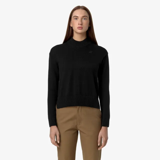 K-Way Agata Cotton Cashmere pulover dama Black Pure bumbac