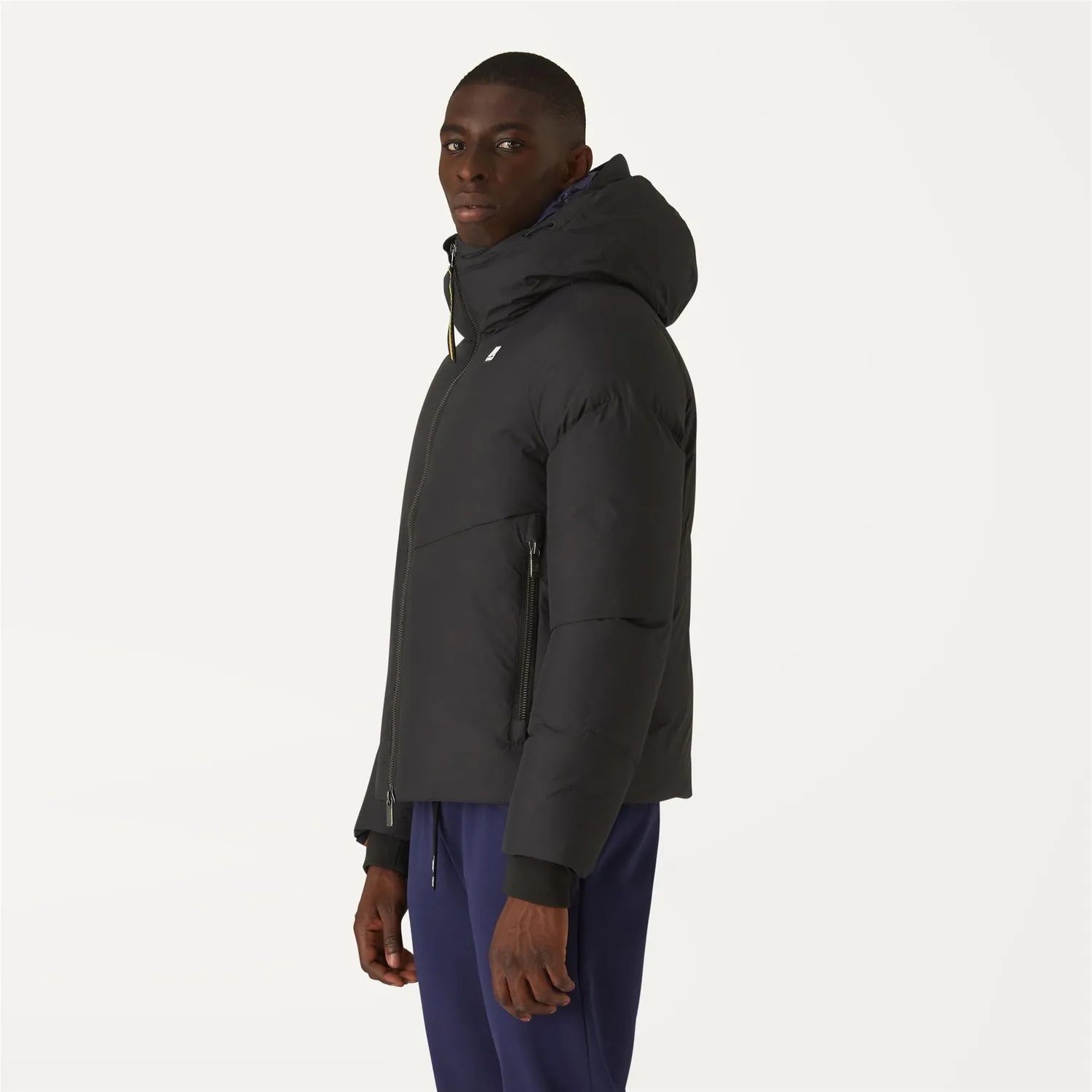 K-Way Hugol geaca barbati neagra puf natural