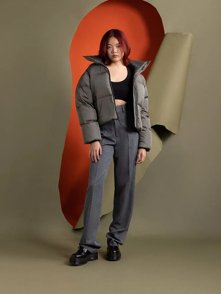 Alpha Industries Sierra parka scurta gri puf dama calduros