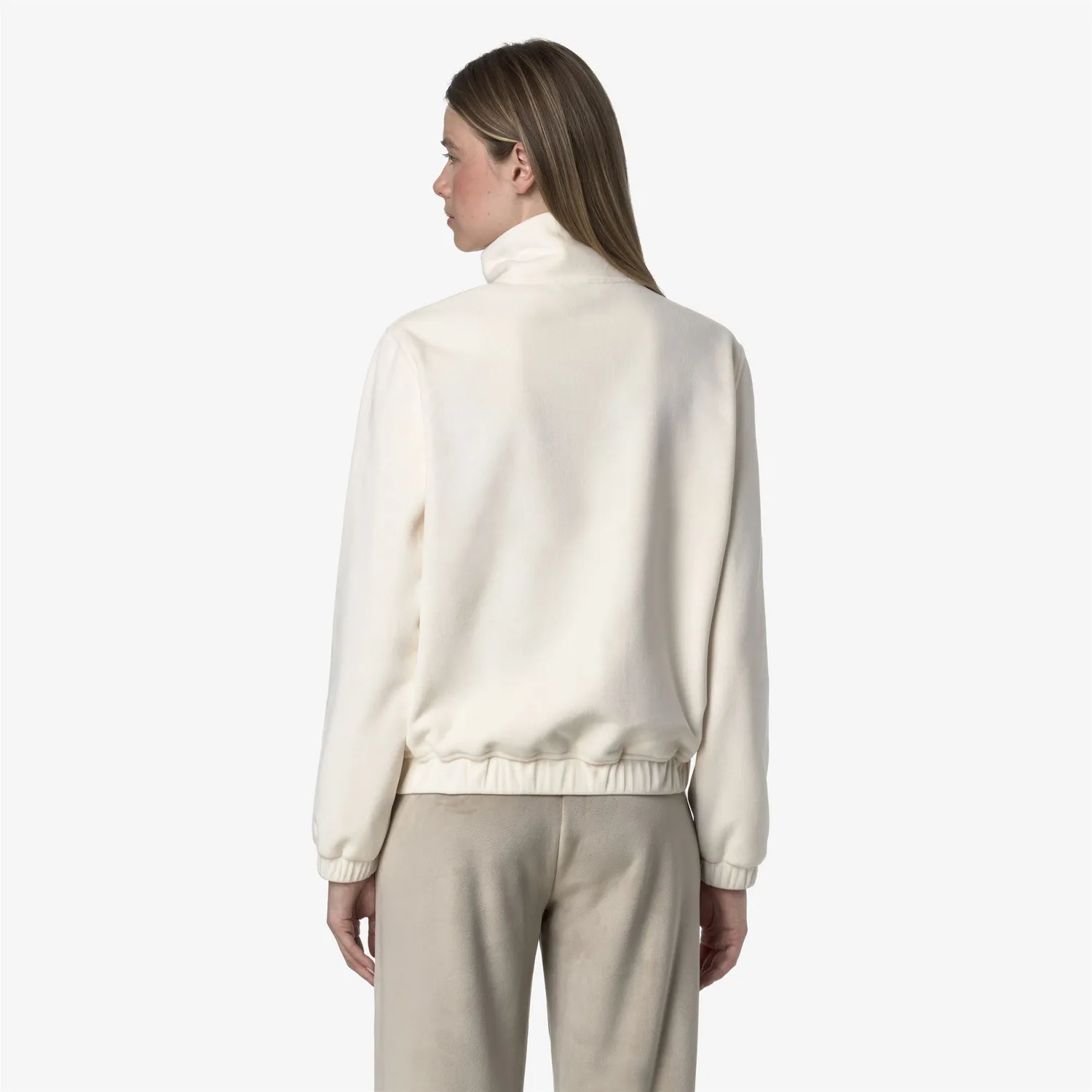 K-Way Viviette Velour Polar fleece dama alb calduros