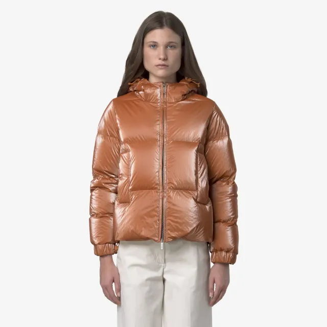 K-Way Lethille Thermo Pearly geaca dama Orange puf natural