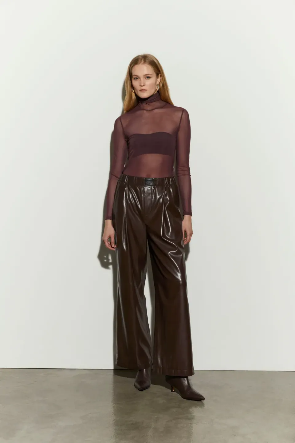 Isabelle Blanche pantaloni piele ecologica Java M elastici