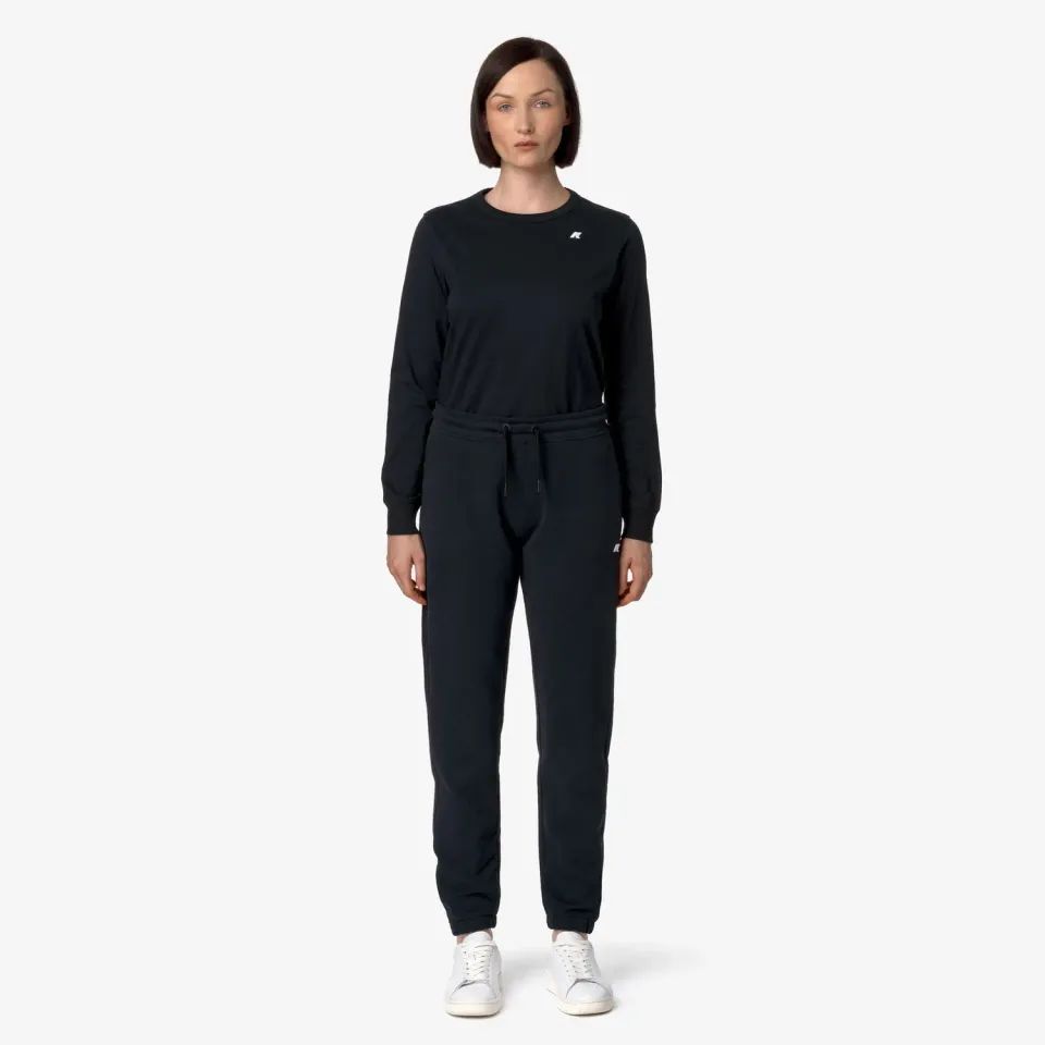 K-Way Klassic Ginevrette Fleece Peach pantaloni negri fleece