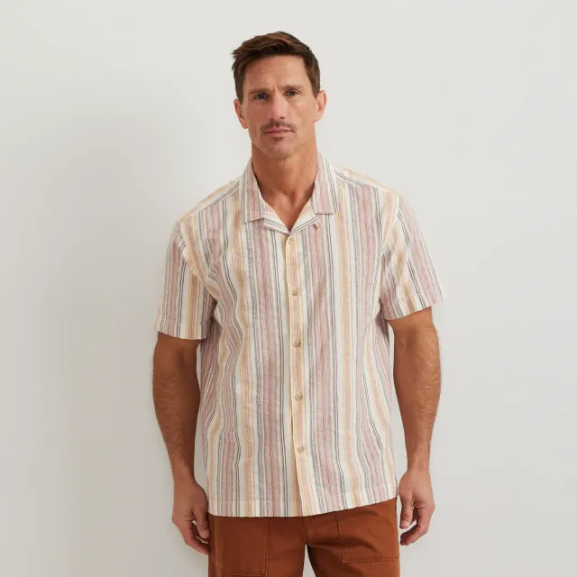Eddie Bauer Novelty Camp cămașă cu dungi mineral red ușoară