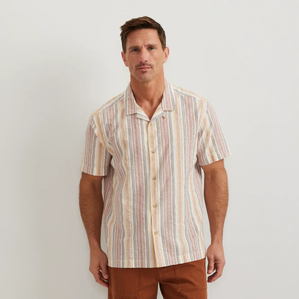 Eddie Bauer Novelty Camp cămașă cu dungi mineral red ușoară