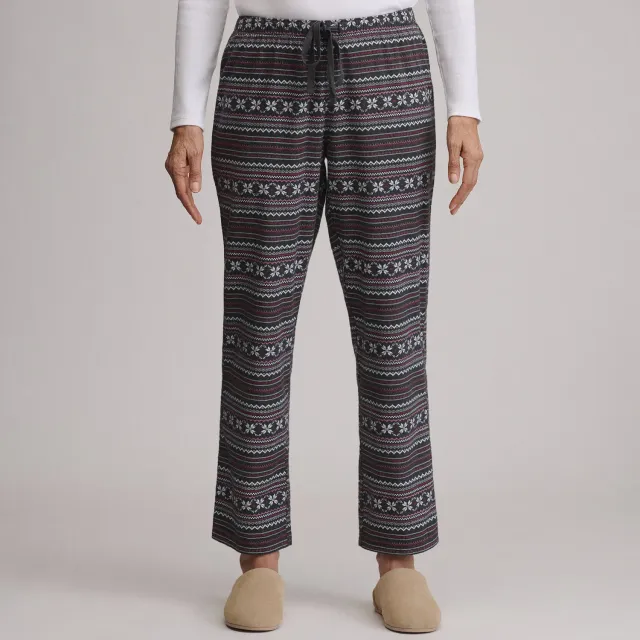 Eddie Bauer Stines pantaloni pijama flanel gri deschis