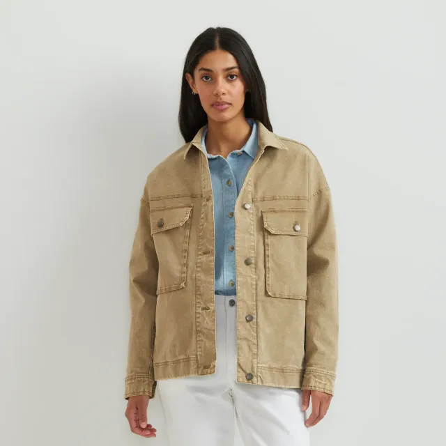 Eddie Bauer Seabrook geacă damă kaki spălată lejeră