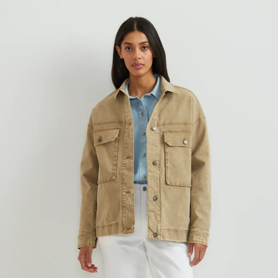 Eddie Bauer Seabrook geacă damă kaki spălată lejeră