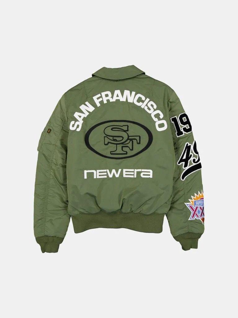 Alpha Industries MA-1 San Francisco 49ers geaca bomber verde