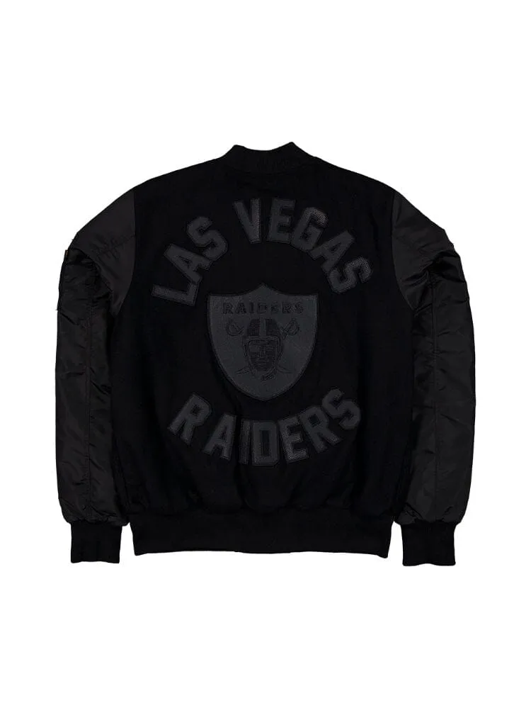Alpha Industries MA-1 Wool Varsity geaca bomber negru lana