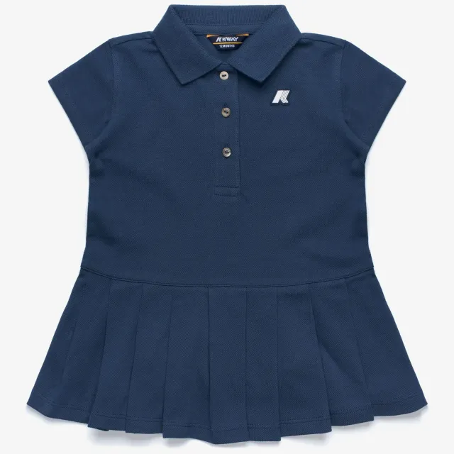 K-Way Dollie Pique E. Dollie rochie fete albastru insignia bumbac