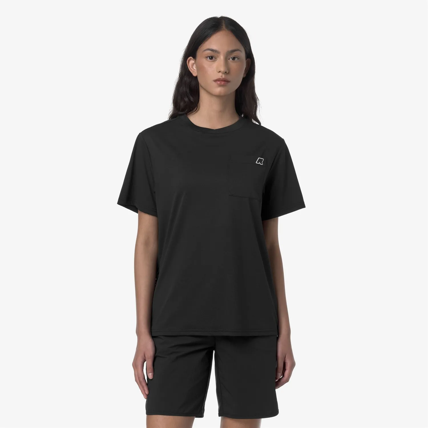 K-Way Suivant tricou unisex Black Pure cu buzunare