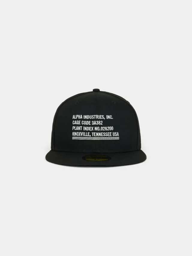Alpha Industries 59Fifty Cage Code șapcă neagră fitted