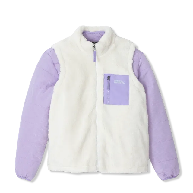 Eddie Bauer Kids Fleece Vest 3-in-1 geaca copii pastel lilac calduroasa