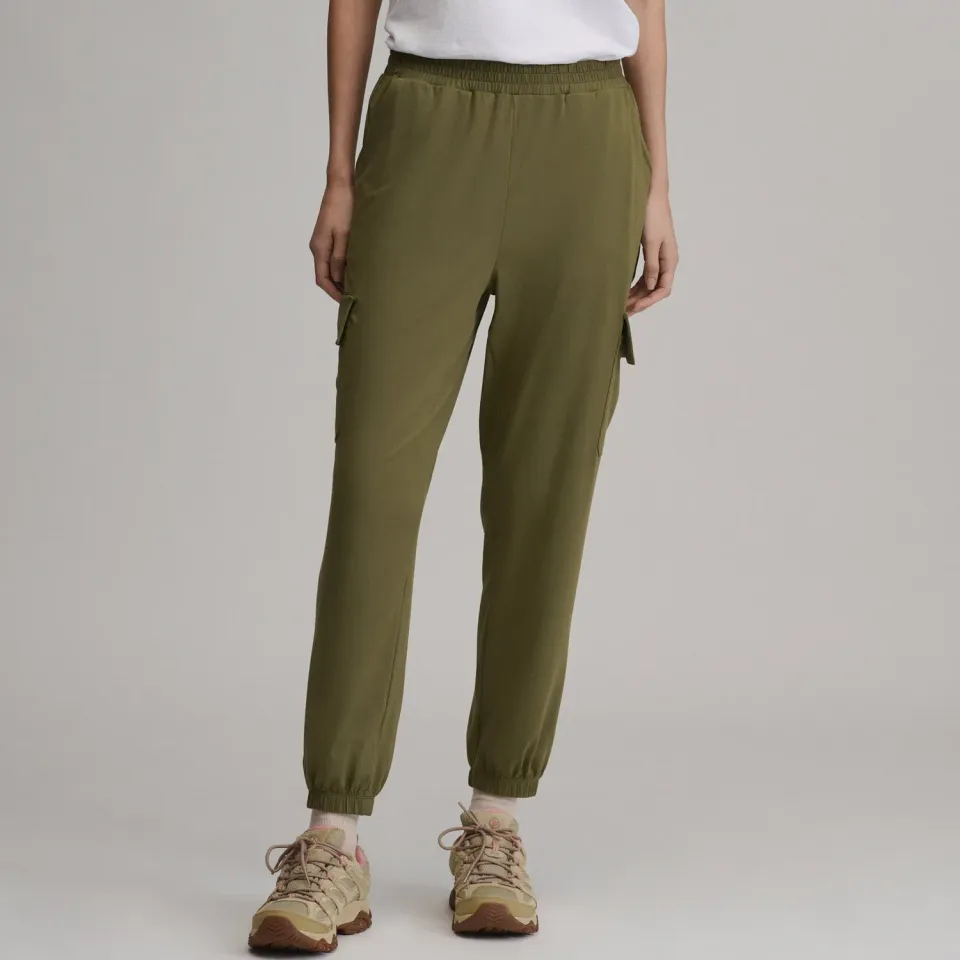 Eddie Bauer Sightseer Knit Cargo pantaloni negri dama