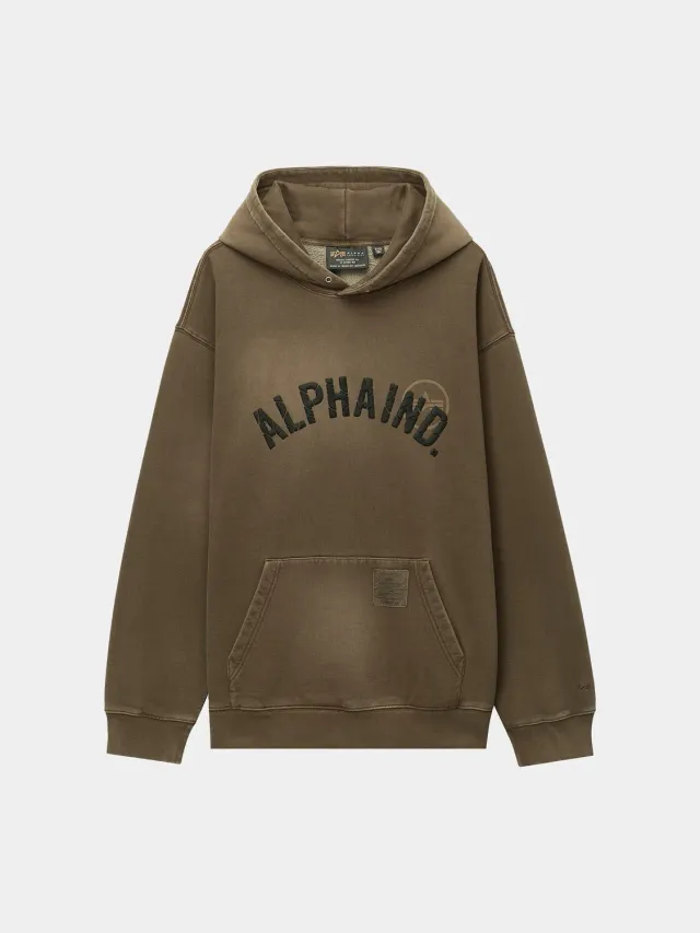 Alpha Industries Unfrm Washed hanorac ruginiu relaxat
