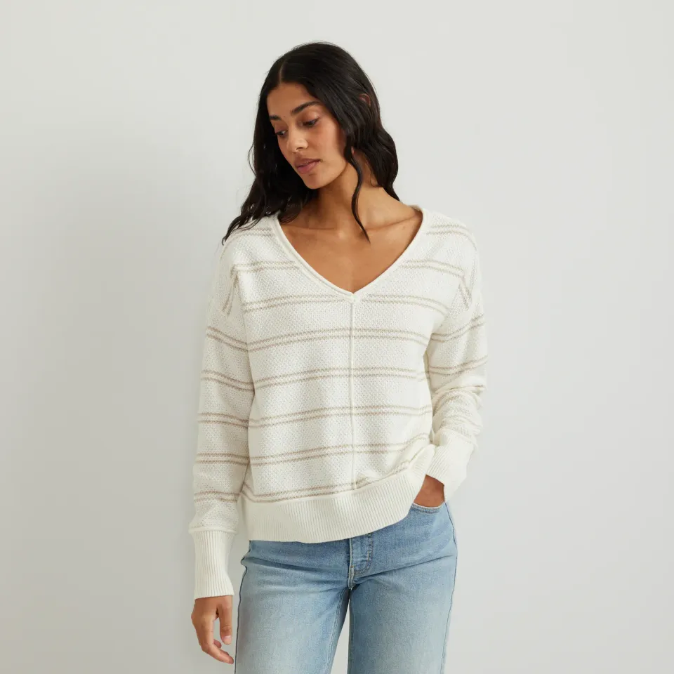 Eddie Bauer V-Neck Sweater pulover dama dungi bumbac