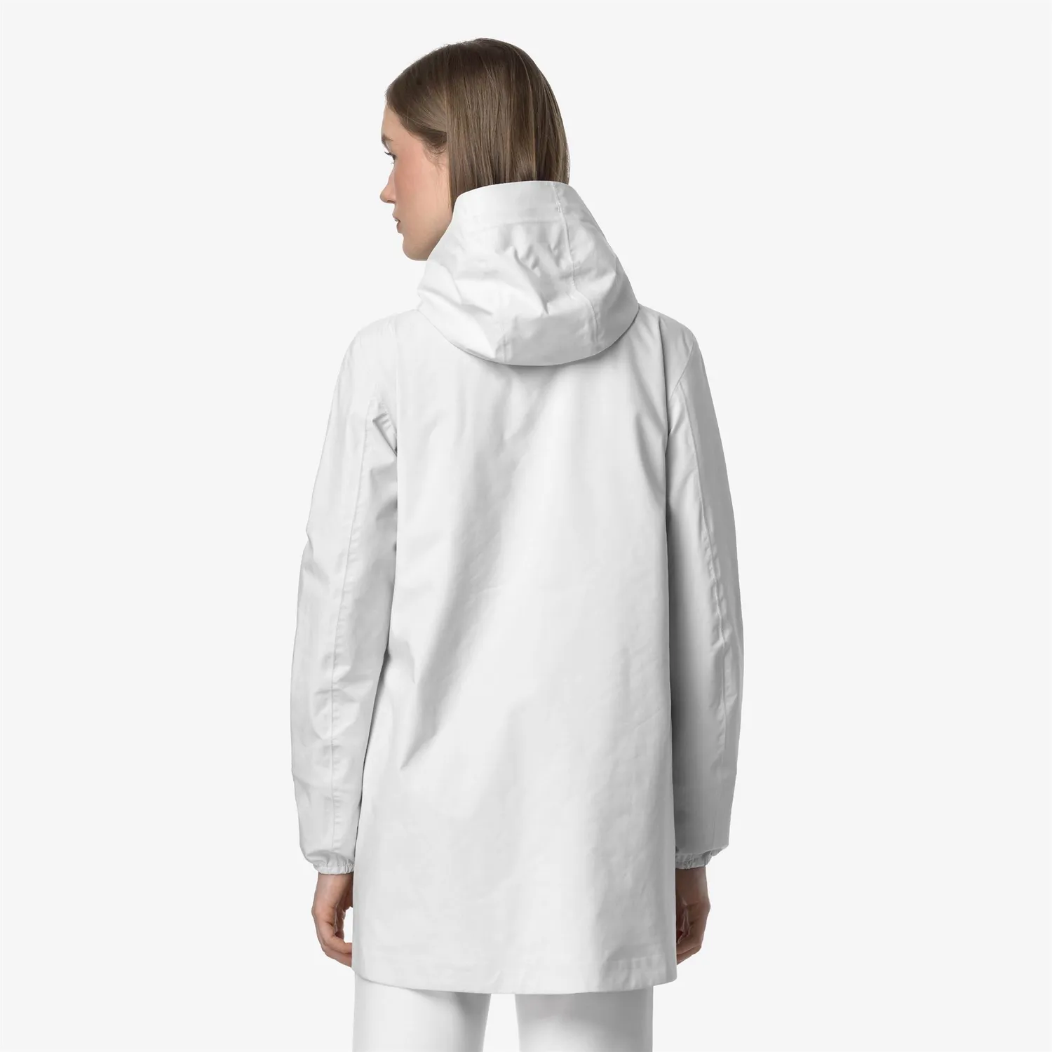 K-Way Sophie Stretch Dot geaca dama alba impermeabila