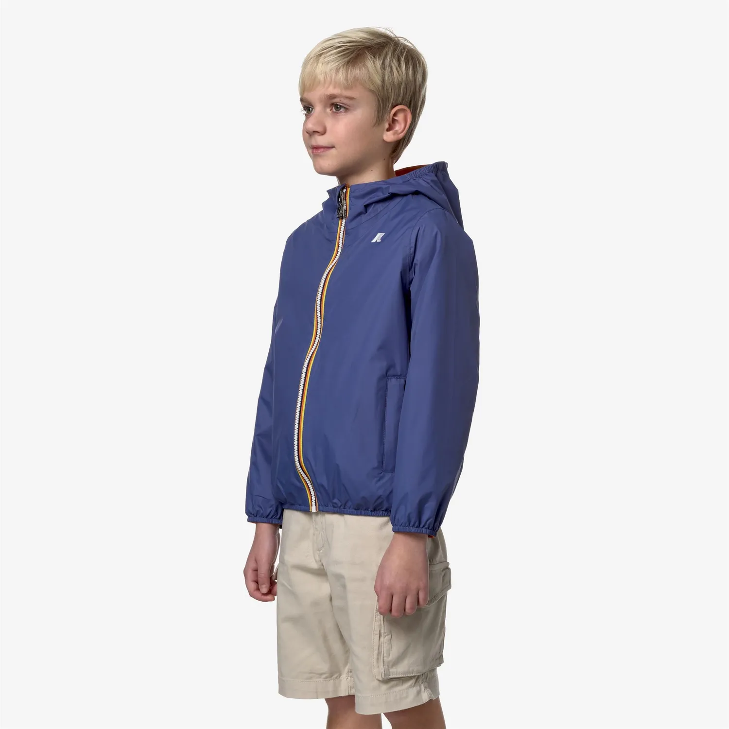 K-Way Jake Plus.2 Double geacă băieți albastru-portocaliu reversibilă