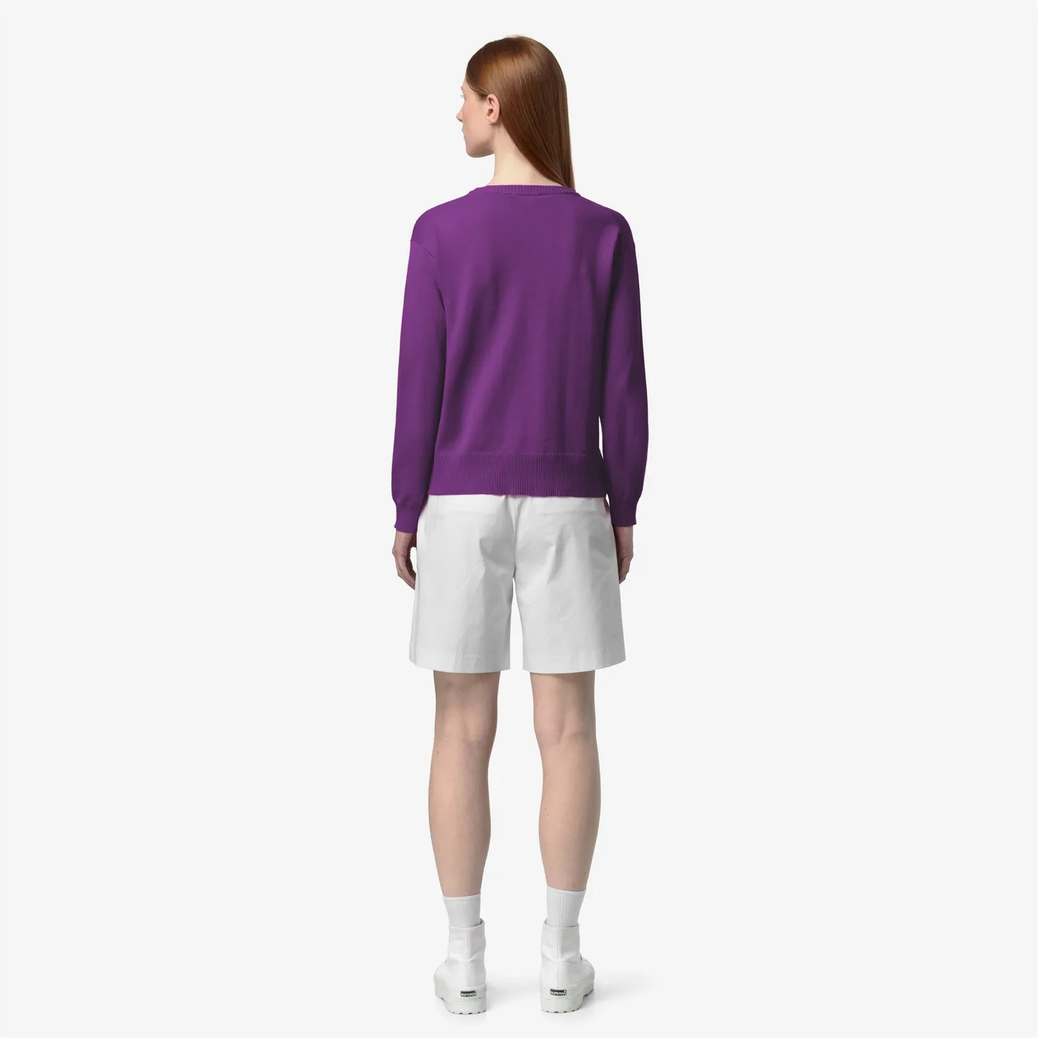 K-Way Domitine Cotton pulover dama violet scurt