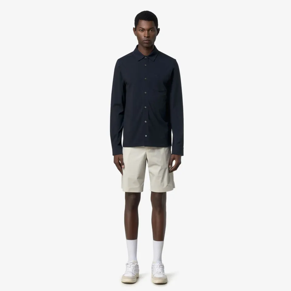 K-Way Vanoux Light Stretch Jersey camasa barbati Blue Depth slim