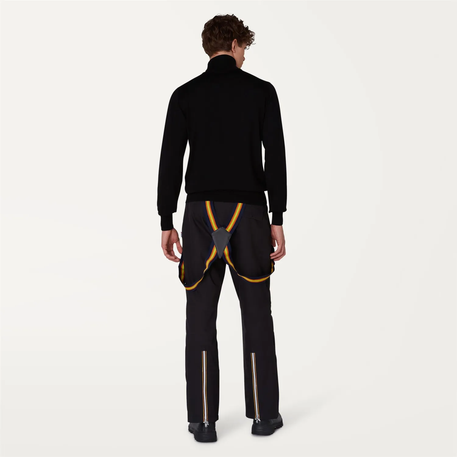 K-Way Henry Merino pulover barbati negru cu guler inalt