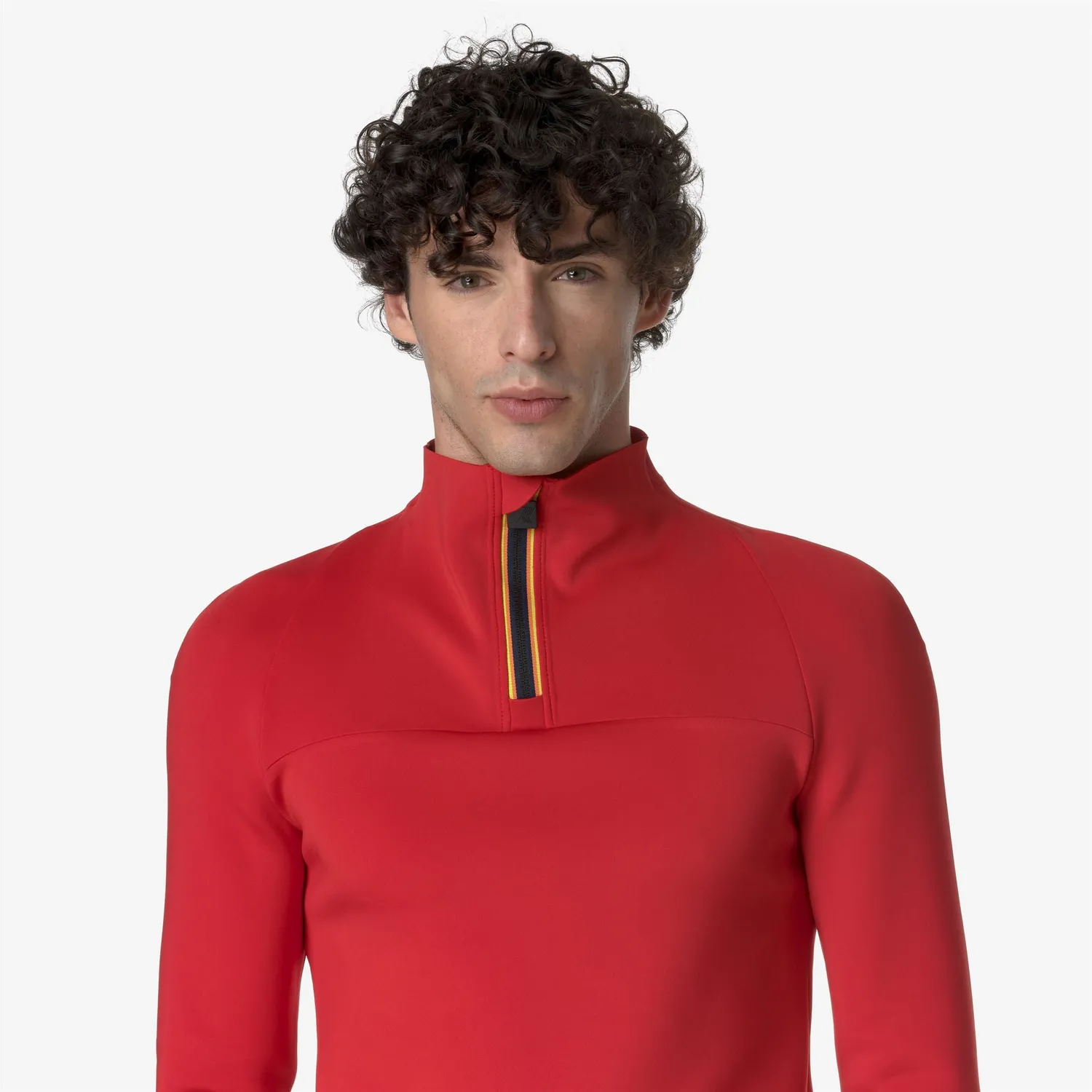 K-Way Shisy Scuba bluza barbati rosie cu guler inalt