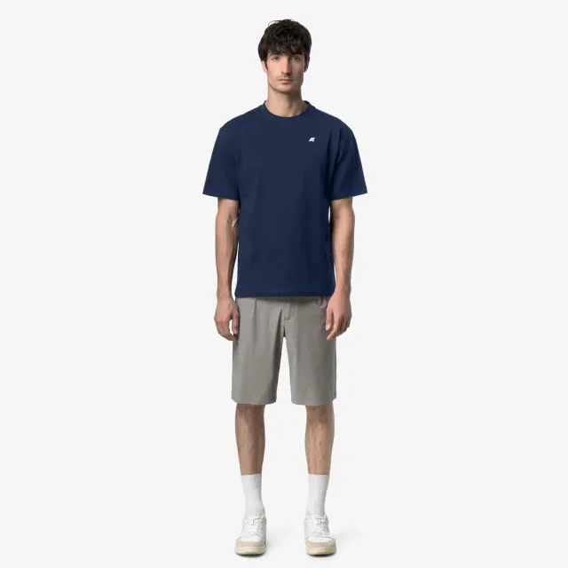 K-Way Solo Jersey Triangle tricou barbati albastru bumbac