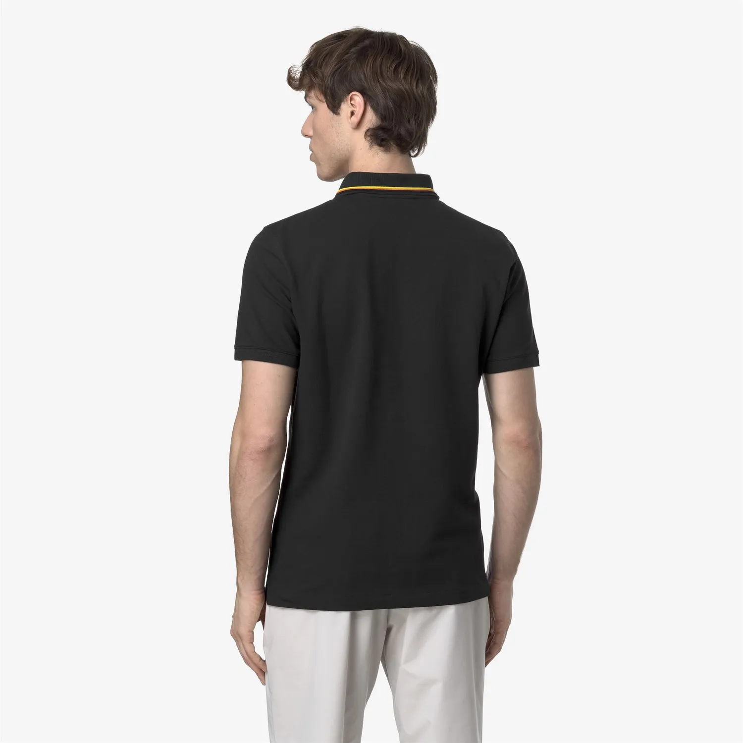 K-Way Jud Pique Slim polo barbati negru Pure elastic