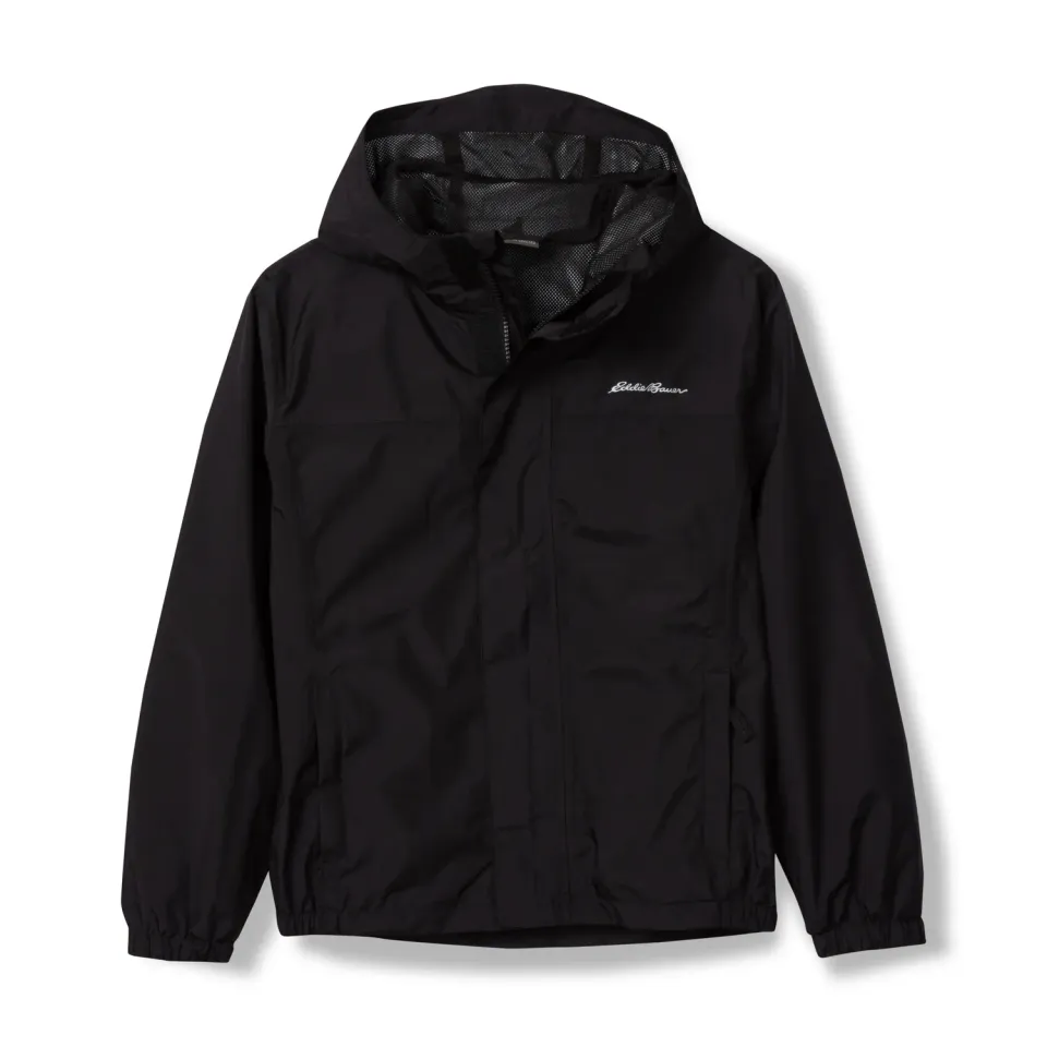 Eddie Bauer Rainfoil geaca ploaie copii Neagra impermeabila