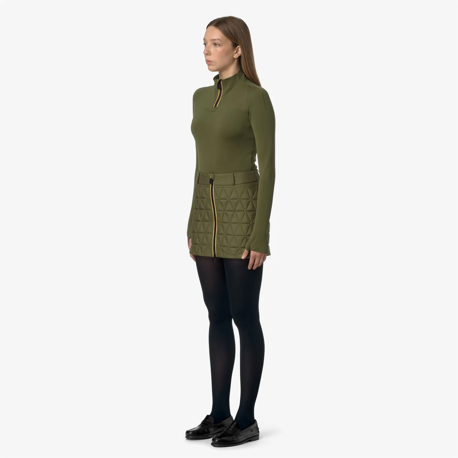 K-Way Miniki Tech Thermo Light fusta dama verde scurta