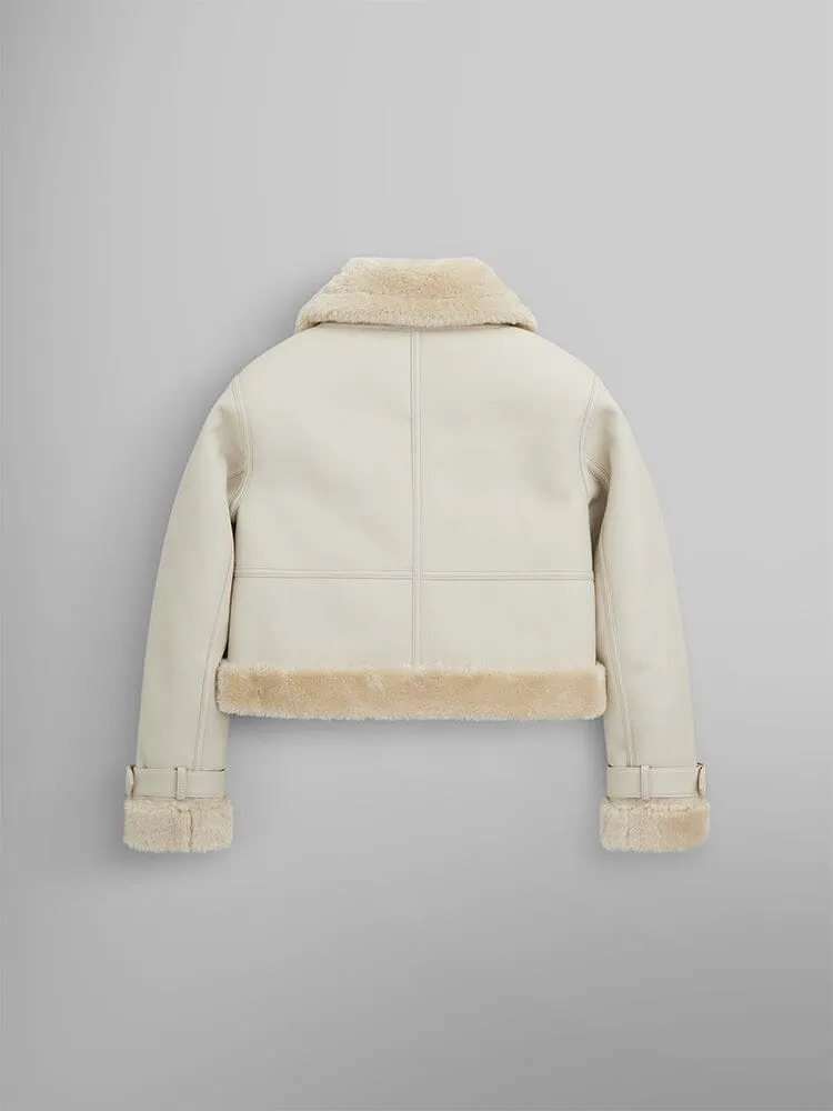Alpha Industries RAF B3 Mod geaca dama limestone shearling