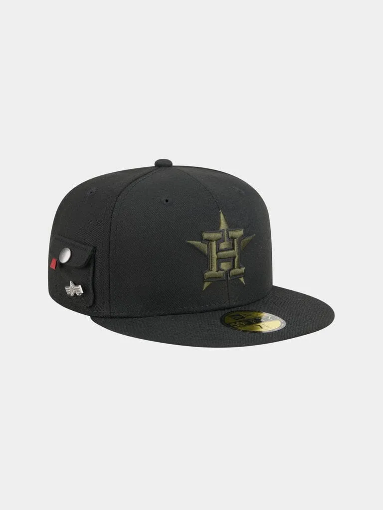 Alpha Industries Astros 59FIFTY șapcă fitted negru poliester