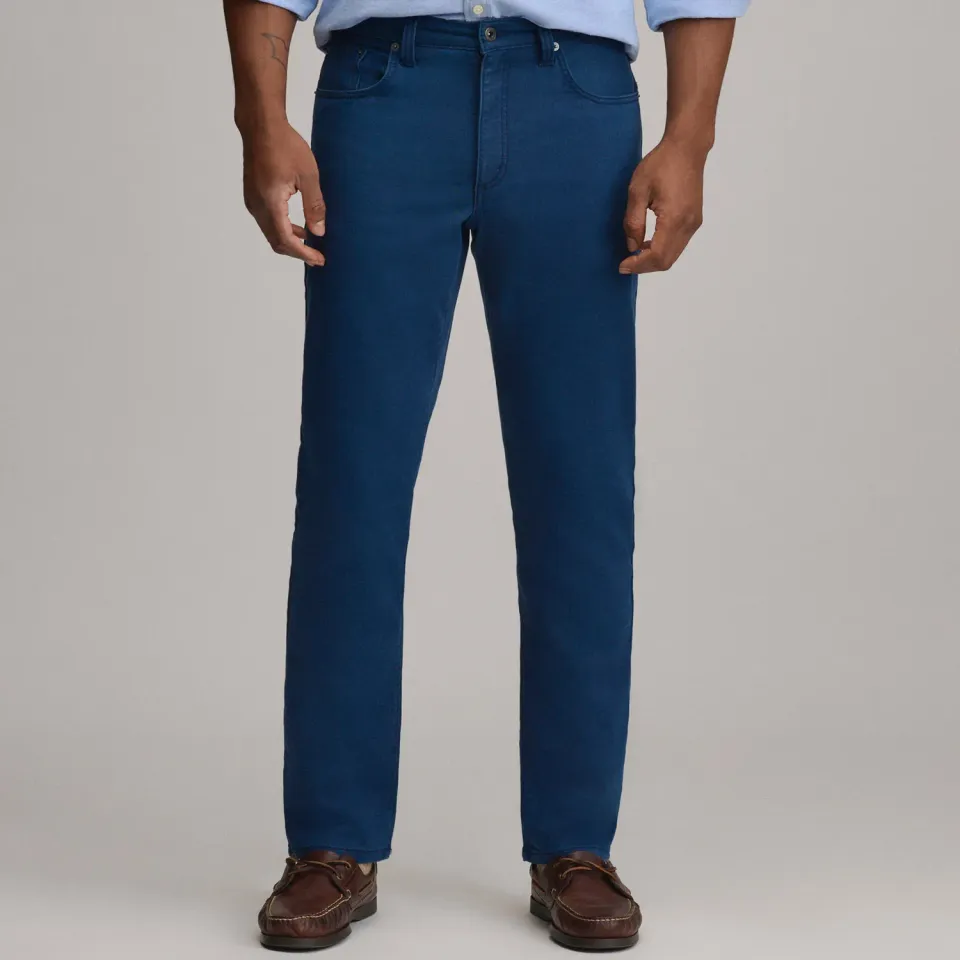Eddie Bauer Stretch Terry 5-Pocket pantaloni stretch Dark Denim
