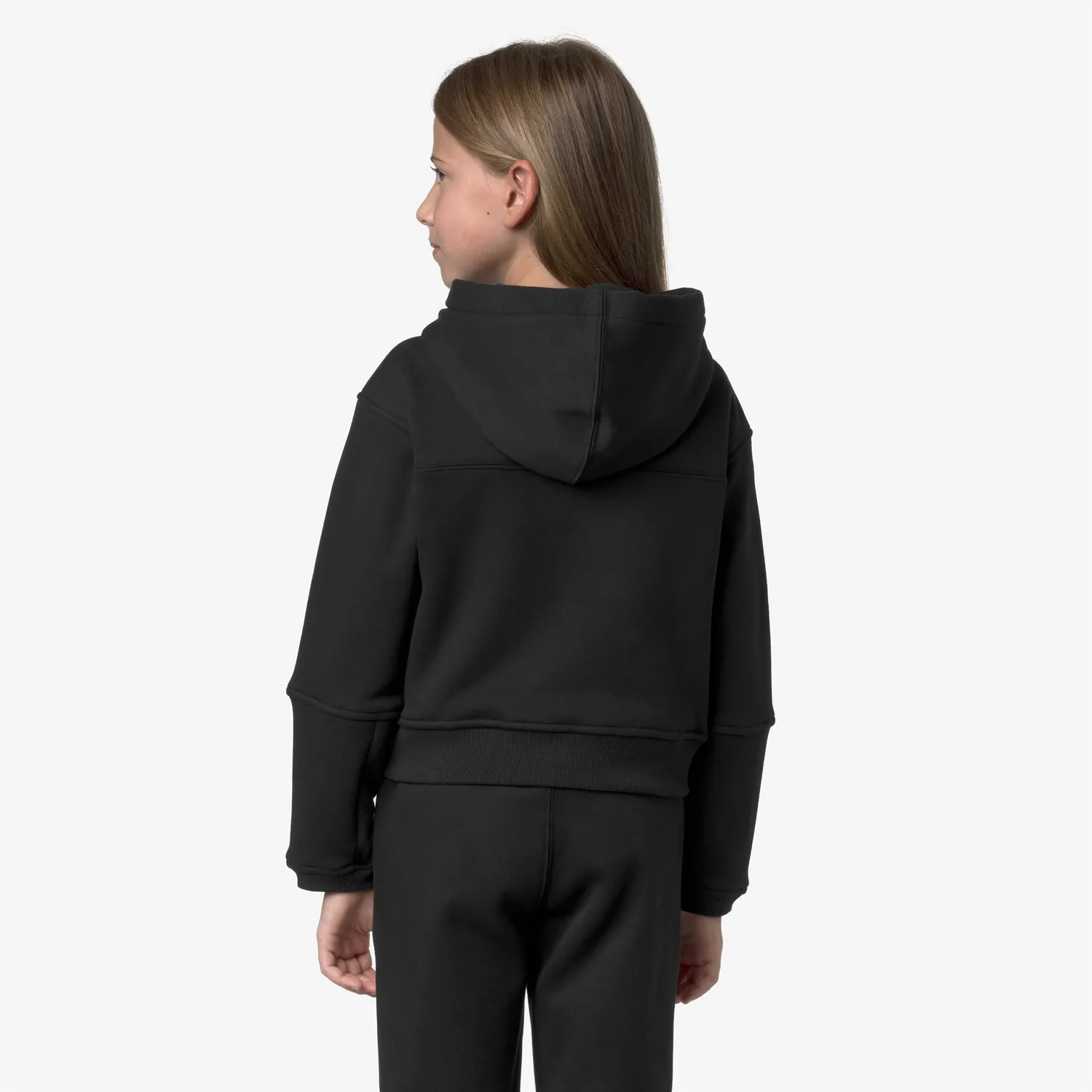 K-Way Ninette Brushed PC hanorac fete negru bumbac