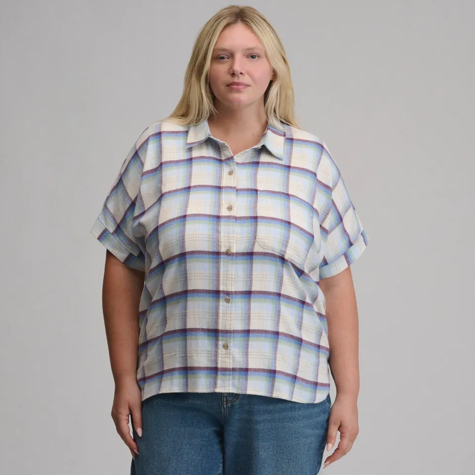 Eddie Bauer Field Flex Flannel cămașă mânecă scurtă Ice