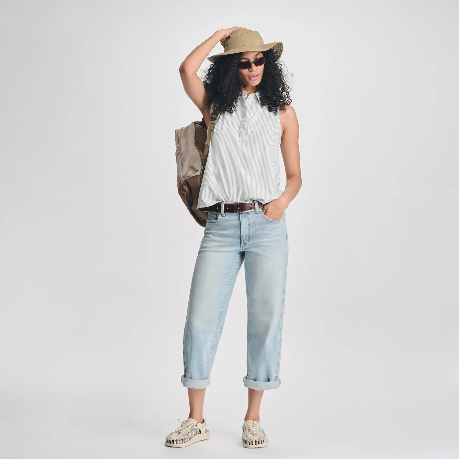 Eddie Bauer Departure maiou dama negru stretch UPF