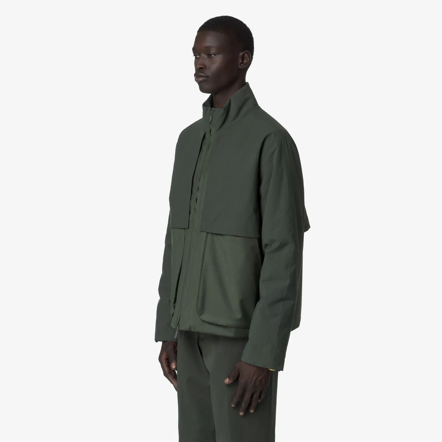 K-Way Antheo Wool Nylon Mix geaca barbati verde calduroasa