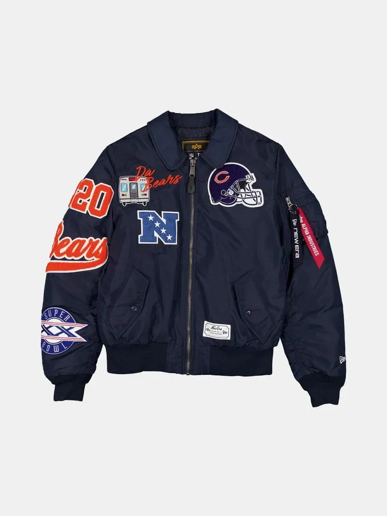Alpha Industries Chicago Bears MA-1 geaca bomber navy nailon