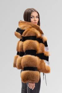 Mareus Brown Frost 243 haina blana vulpe maro cu gluga
