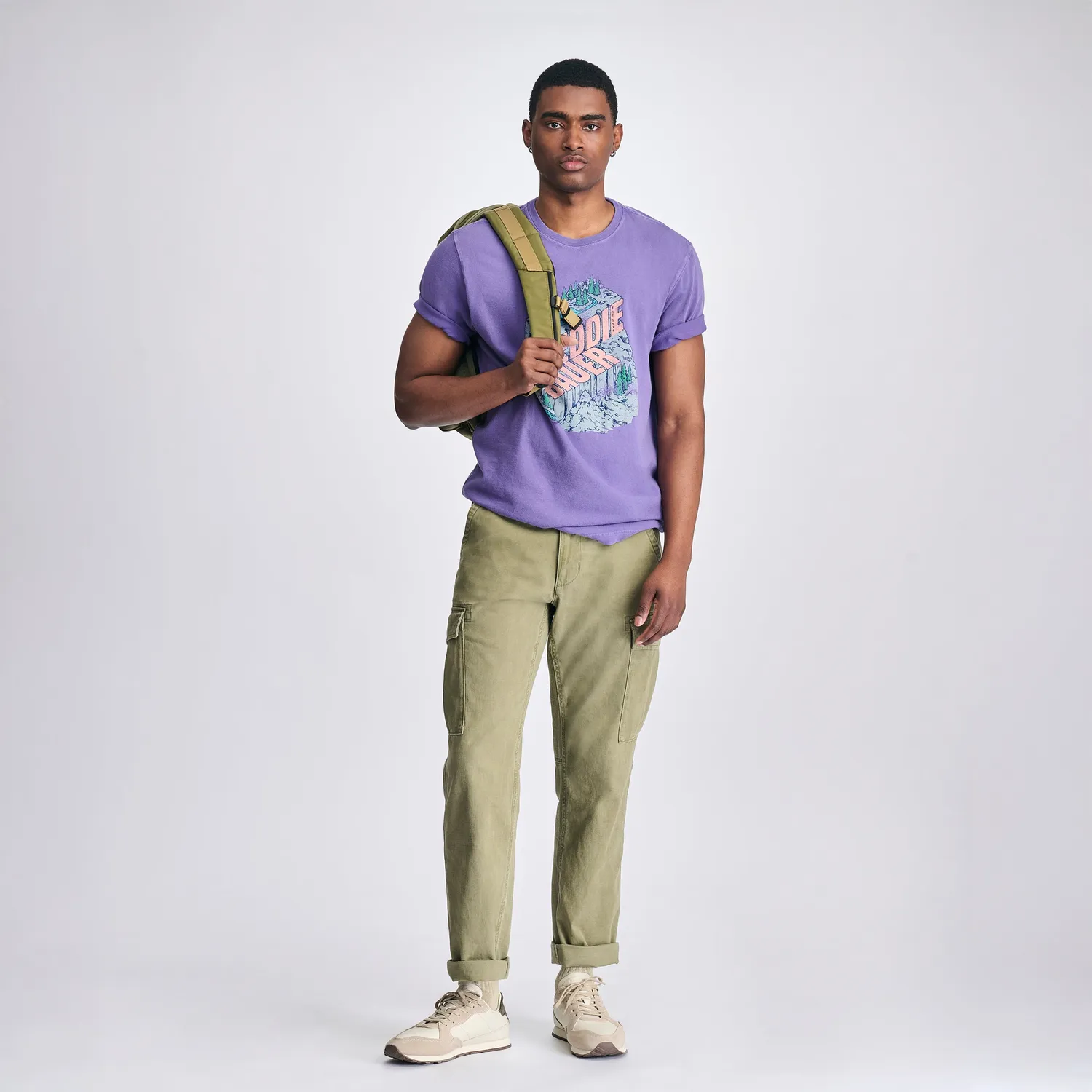 Eddie Bauer Mountain tricou barbati mov M bumbac