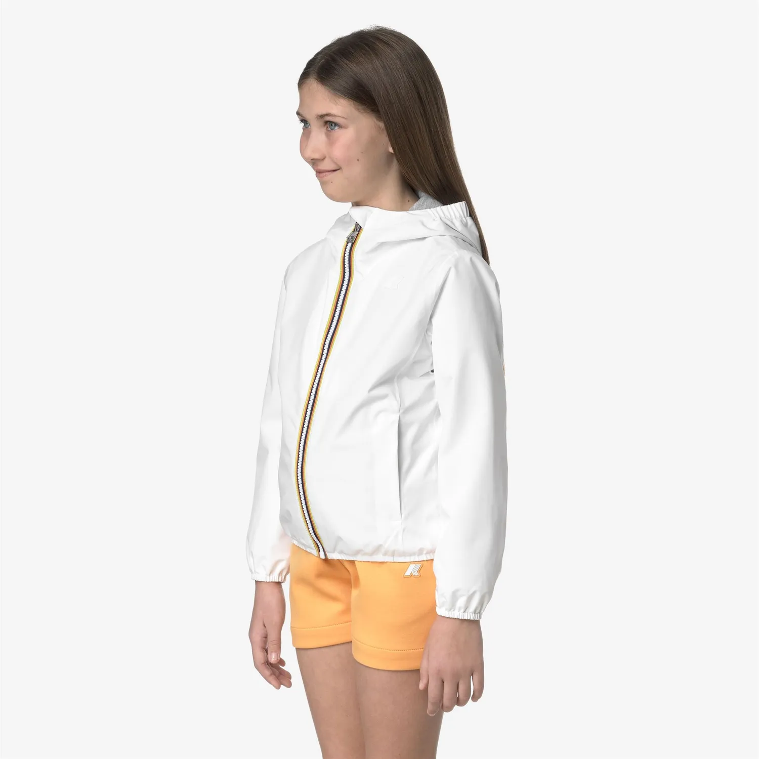 K-Way Lily geaca scurta fete White impermeabila