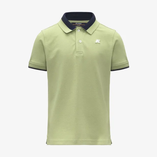 K-Way Ventoux Pique tricou polo baieti verde bumbac stretch