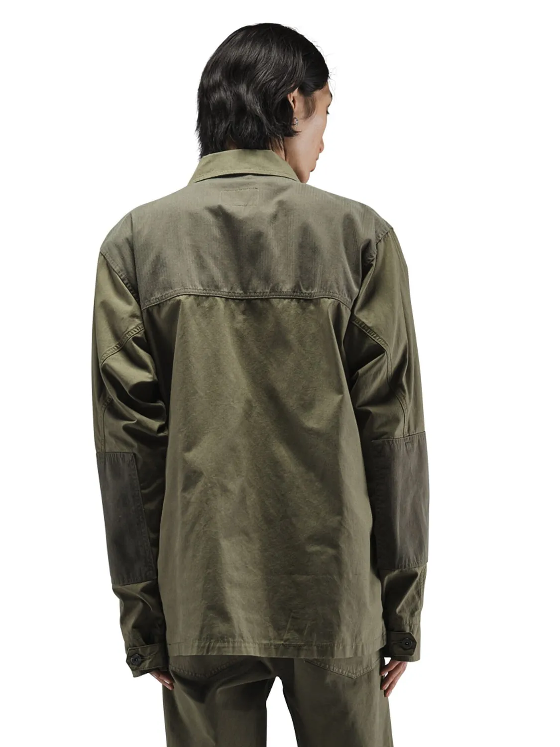 Alpha Industries P-44 camasa overshirt verde bumbac usor