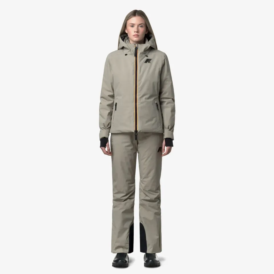 K-Way Lura 2L Twill pantaloni schi dama Green Oak impermeabili