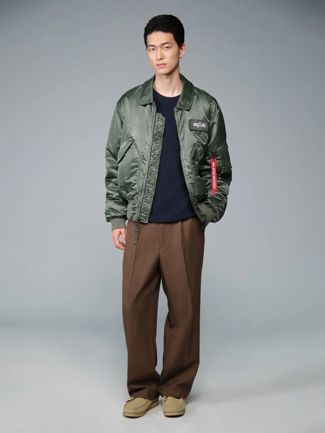 Alpha Industries CWU 45/P Battlewash geaca bomber verde calduroasa